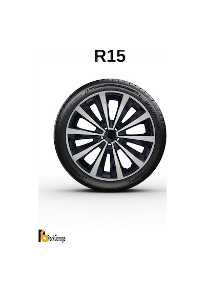 Fiat Linea 15'' İnç Jant Kapağı 4 Adet Siyah Gri C106