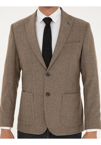Pierre Cardin Kahverengi Slim Fit Ceket 50293351-vr029