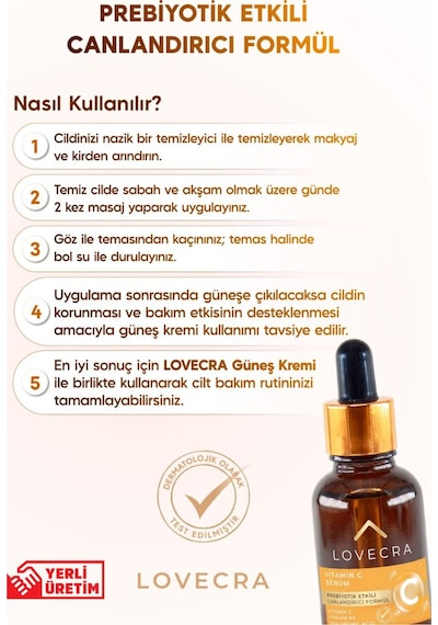Vitamin C Serum B3 Vitamini Hyaluronic Acid Aydınlatıcı Nemlendirici Günlük Cilt Serumu 30 Ml