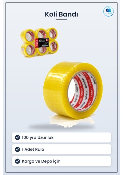 Koli Bandı Yrd 1 Adet Ambalaj Kutu Paketleme Kargo Taşıma Ev Depo Diğer