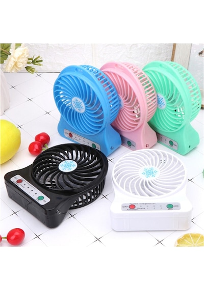 Mini Şarjlı Fan Vantilatör Masaüstü 3 Kademeli Soğutucu Sessiz Vantilatör Fan Siyah Mini Şarjlı Fan Vantilatör Masaüstü 3 Kademeli Soğutucu Sessiz Vantilatör Fan Siyah