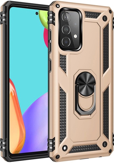 Samsung Uyumlu Galaxy A33 5g Kılıf Sofya Yüzüklü Silikon Kapak Altın