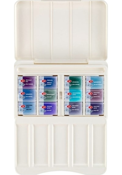 White Nights Extra-fine Tam Tablet Sulu Boya 2.5 Ml 12 Li Granulation Set 19422005 12 Renk