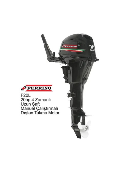 Ferrino 20 Hp 4t Dıştan Takma Motor Model:f20bml Uzun Şaft Manuel