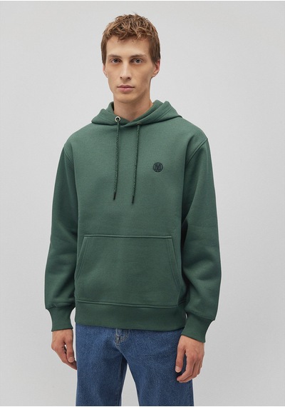Mavi - Mavi Logo Nakışlı Kapüşonlu Yeşil Sweatshirt 065809-71580 Yeşil