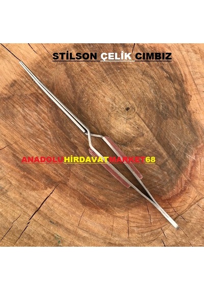 Stilson Cimbiz Eğri Uçlu Çelik Cimbiz 160 Mm Ahşap Sapli 1  Kalite