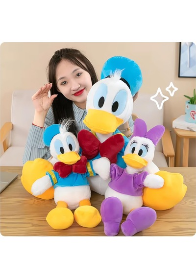 İthal Soft Kumaş Xl Boy Donald Duck & Daisy Duck Peluş Oyuncak Uyku & Oyun Arkadaşı Çeşitleri 60 Cm. Çok Renkli
