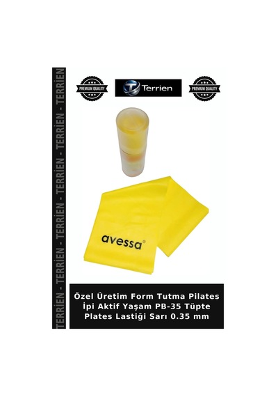 Özel Üretim Form Tutma Pilates İpi Aktif Yaşam Pb-35 Tüpte Plates Lastiği Sarı 0.35 Mm