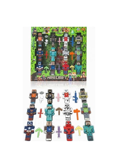 Tıfıl Toys Minecraft 12 Karakter 10 Aksesuar 22 Parça Çocuk Figür Oyun Seti