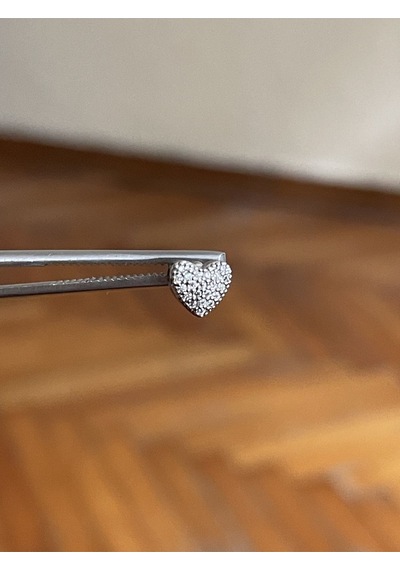 316 L Cerrahi Çelik Dudak Kıkırdak Helix Tragus Piercingi Haç Detaylı Piercing Siyah - Mavi
