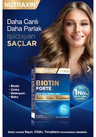 Biotin Forte 5.000 Mcg 60 Tbl 3 Lü Paket - Biyotin, Çinko, Selenyum, Bakır