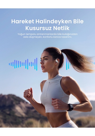 Ugreen Fitbuds Open-ear Kablosuz Kulak İçi Kulaklık, 30 Saat Çalma Süresi, 4 Mikrofon, Beyaz, 65387