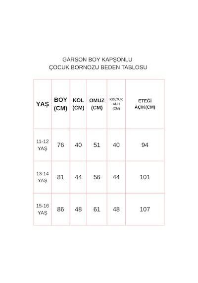 Genç Kız / Erkek Çocuk Kapşonlu Garson Boy Kadife Bornoz %100 Pamuklu Turkuaz