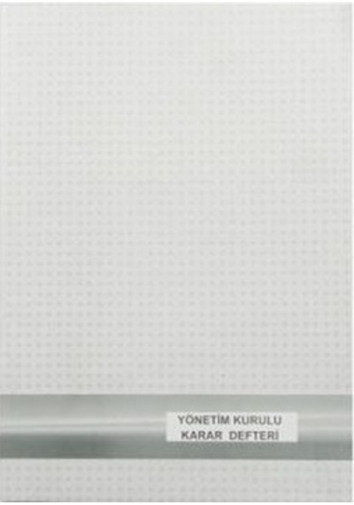 Yumuşak Kapak 25x35 Yönetim Kurulu Karar Defteri Numaralı 40 yaprak