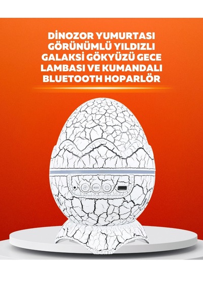 Dinozor Yumurtası Tasarımlı Projektörlü Gece Lambası Çok Renkli 00495243