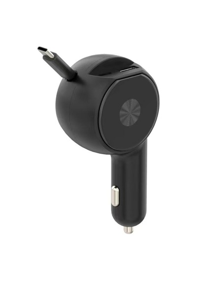60w Pd Hızlı Araç Şarj Adaptörü Dahili Type-c Kablo Pd 1xusb 1xtype-c Çıkışlı Araç Şarj Aleti