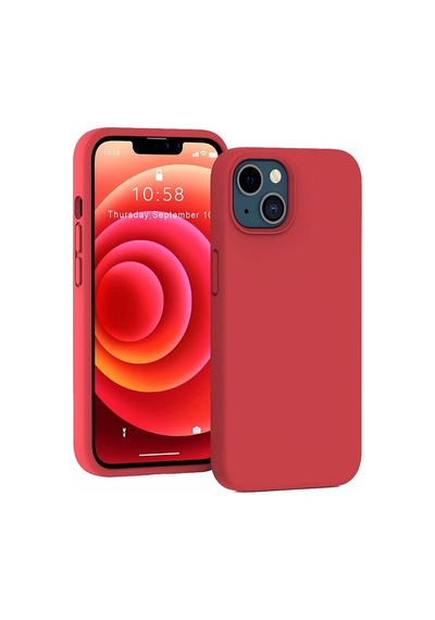 Smcase Apple Uyumlu iPhone 13 Kılıf Liquid Lansman Mara Silikon