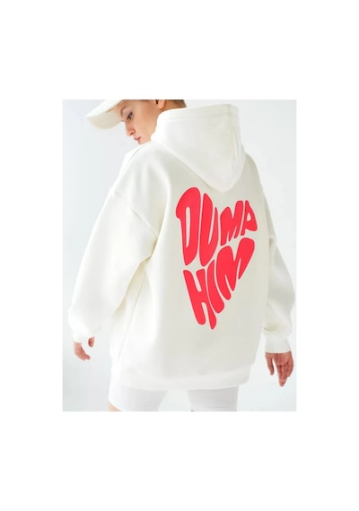 Tarzsokak Unisex Dump Him Sweatshirt Beyaz