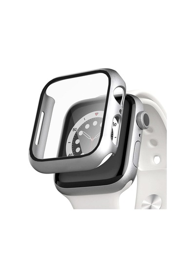 Apple Watch Series 7 41mm İçin Kılıf Matte Premium Slim Watchband Gümüş Watch Series 7 41mm İle Uyumlu Kılıf - Gümüş Çok Renkli Apple Watch Series 7 41mm İçin Kılıf Matte Premium Slim Watchband Gümüş Watch Series 7 41mm İle Uyumlu Kılıf - Gümüş Çok Renkli