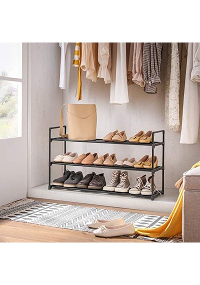 Songmıcs 3 Katlı Ayakkabı Rafı, Ayakkabı Saklama Düzenleyici, 2'li Set, Metal Saklama Rafı, 30 X 92 X 54 Cm, Siyah Lsa06bk Açık Ceviz Songmıcs 3 Katlı Ayakkabı Rafı, Ayakkabı Saklama Düzenleyici, 2'li Set, Metal Saklama Rafı, 30 X 92 X 54 Cm, Siyah Lsa06bk Açık Ceviz