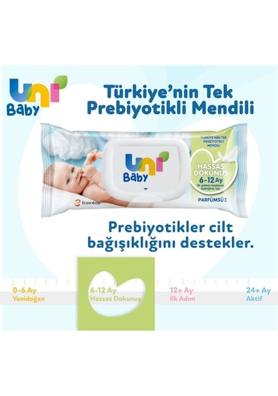 Uni Baby Hassas Dokunuş Islak Mendil 24'Lü 1248 Yaprak
