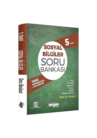 Ankara Yayıncılık 5. Sınıf Sosyal Bilgiler Soru Bankası