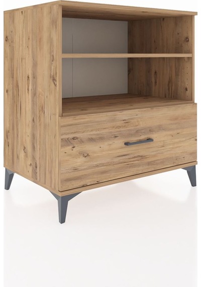 Kronos Şifonyer 2 Raflı Tek Çekmeceli 88x59x96 Çam-çam Çam