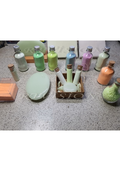 500 Gr Fosfor Tozu Karanlıkta Parlayan Fosfor Luminous Yeşil