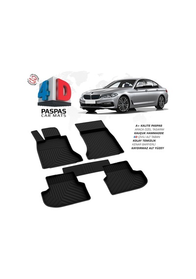 Bmw 5 Serisi G30 4d Araca Özel Havuzlu Kauçuk Paspas 2017 Üzeri