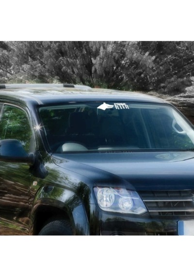 Göktürk Göktürkçe Türk Yazılı Kurt Transfer Sticker Gri