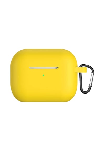 Koodmax Apple Uyumlu AirPods Pro 2. Nesil Silikon Kılıf + Metal Kopça - Sarı