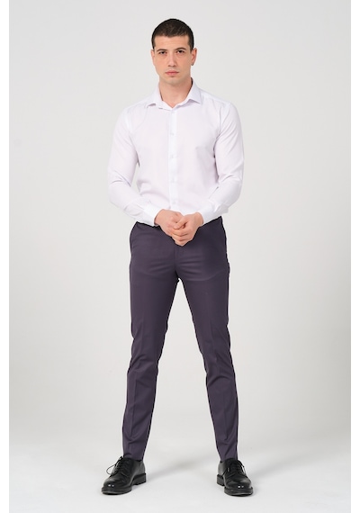 Slim Fit Erkek Kumaş Pantolon Füme