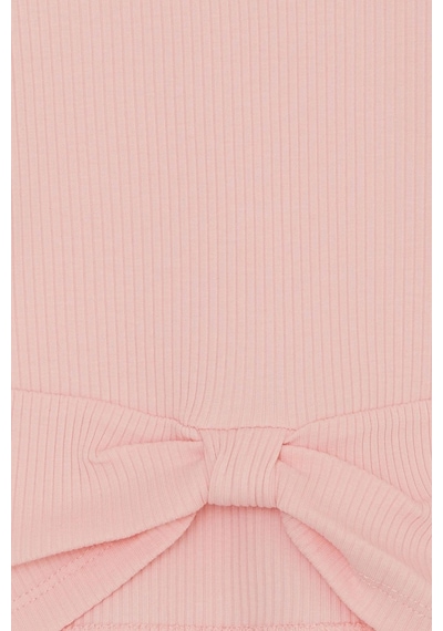 Breeze Kız Çocuk Crop Tişört Göbek Dekolte Detaylı 8-14 Yaş, Pembe-pembe Pembe