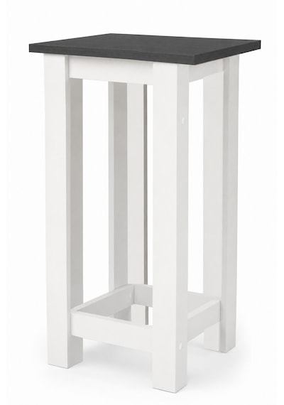 Gora Tabure - 40cm - Bar Sandalyesi - Bar Taburesi Beyaz - Antrasit