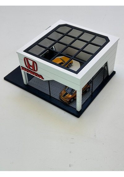 3d Baskı 1/64 Ölçekli Honda Showroom Tasarımlı Diorama Araç Sergileme Garajı
