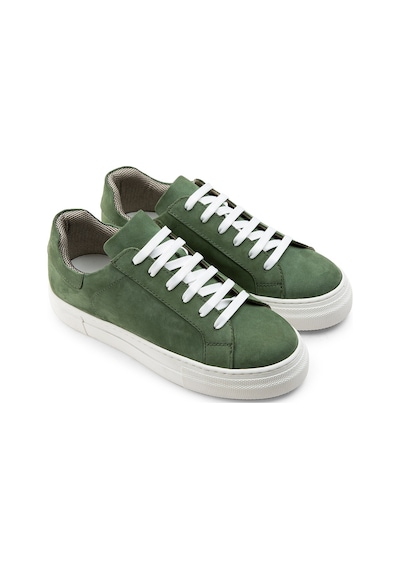 Deery Hakiki Süet Yeşil Sneaker Kadın Ayakkabı - Z1681Zyslc02 Yeşil