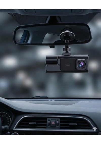 Üç Kameralı Wifi Araç I Çi Kayıt Cihazı 1080p Ön I Ç Arka Gece Görüşlü Dashcam Tüm Araçlara Uyumlu Tek