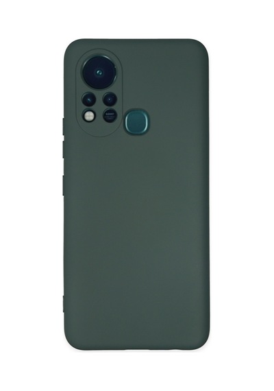 İnfinix Hot 11s Uyumlu Kılıf Nano İçi Kadife Silikon - Koyu Yeşil