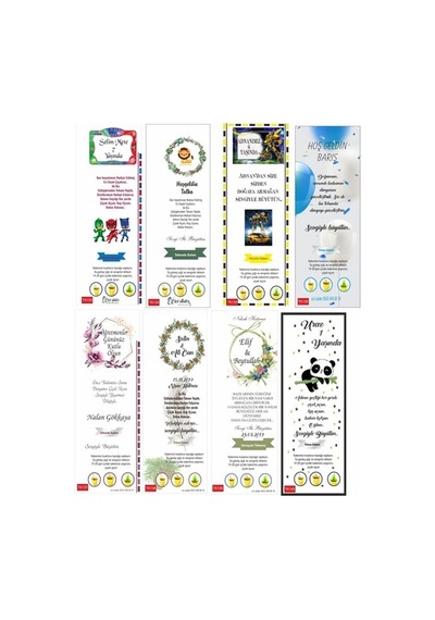 30 Adet Özel Tasarım Yeşeren Kalem+Süsleme / Düğün Bebek Hediyesi
