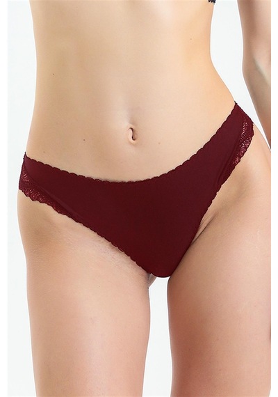 Magic Form 840 Kadın Önü Kumaş Arkası Dantel Külot-bordo Bordo