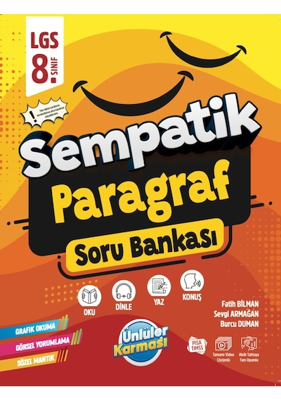 8.sınıf Sempatik Paragraf Soru Bankası- Her Güne Bir Paragraf + 3 Fragman Deneme