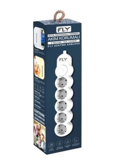 Umut Fly Grup Priz Akım Korumalı Anah.5 Li 2 Mt 3394- 2 Metre