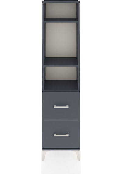 Arges Dolap 3 Raflı 2 Çekmeceli 44x30x182 Antrasit-antrasit Antrasit
