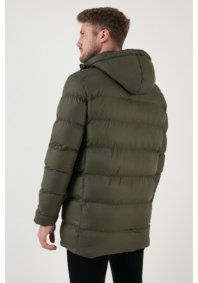 Buratti Slim Fit Suya Ve Rüzgara Dayanıklı Çıkarılabilir Kapüşonlu Şişme Erkek Mont 649009 Haki