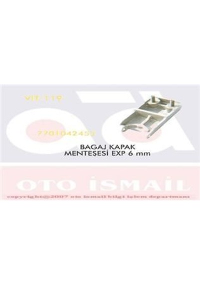VITESSE 119 Bagaj Menteşesi Express 6Mm