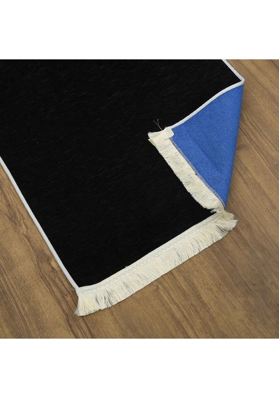 İsme Özel El Kuba Lüks Astarlı Biyeli Seccade-siyah 66x125cm 565 Gr Çok Renkli