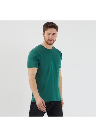 Slazenger SANDER KTN Erkek  Koyu Yeşil Tişört