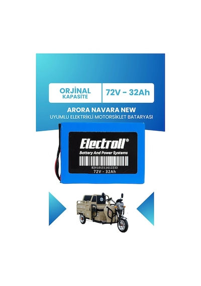 Arora Navara New Uyumlu Batarya Lifepo4 72v 32ah