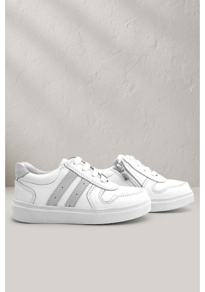 Rakerplus Hakiki Deri Beyaz Bağcıklı Fermuarlı Çocuk Sneaker Ayakkabı Beyaz Rakerplus Hakiki Deri Beyaz Bağcıklı Fermuarlı Çocuk Sneaker Ayakkabı Beyaz