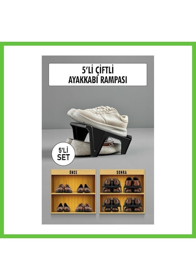 Bezos 5 Li Set Çiftli Ayakkabı Rampası & Ayakkalık Düzenleyici & Organizer Dmc Çok Renkli Bezos 5 Li Set Çiftli Ayakkabı Rampası & Ayakkalık Düzenleyici & Organizer Dmc Çok Renkli